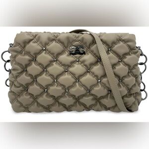 Gilda Paris Taupe Waffle Studded Quilted Crossbody w/ Strap NWT!! 😊